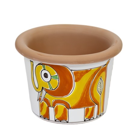 Round cachepot Folk Elephant VSPT819FK-3 Round cachepot Folk Elephant VSPT819FK-3